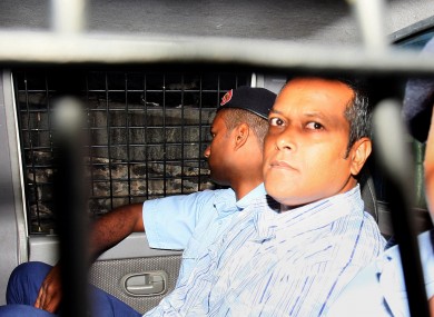 Sandip Moneea arriving at the court this morning