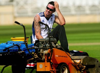 England's Kevin Pietersen during a nets session at Trent Bridge yesterday.