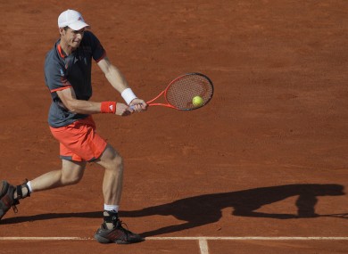 Andy Murray in action against Tatsuma Ito.