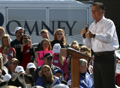 Mitt Romney speaking in Craig, Colorado earlier today.