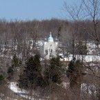 A church on a hillside overlooking Centralia is also still standing. (Image: Wikipedia)