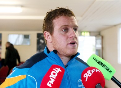 Sean Cronin at today's press briefing at the RDS.