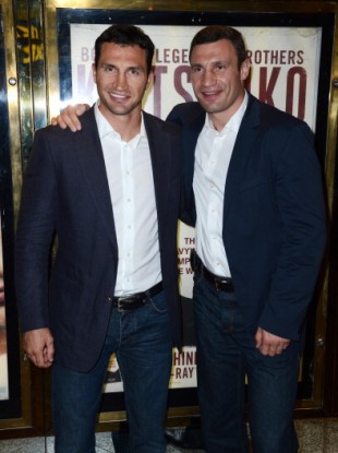 Vitali and Wladimir Klitschko attend the UK premiere of Klitschko at The Empire Leicester Square.