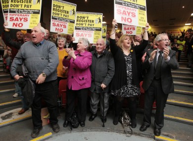 Protests against the household charge earlier this year