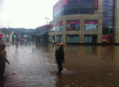 Flooding in the Douglas Village area of Cork city this morning
