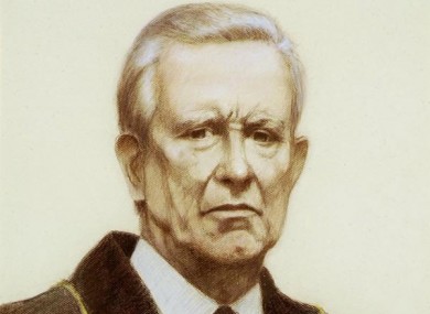 Portrait of Pádraig Faulkner, the former ceann comhairle of the Dáil.