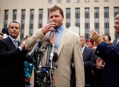 Clemens outside court.