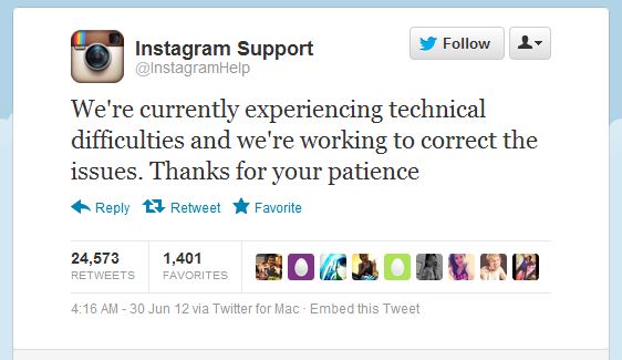 Instagram tweet