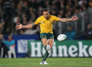 Quade Cooper in action for Australia.