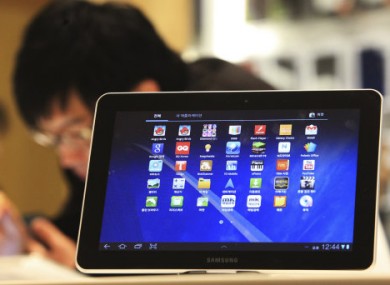 The Galaxy Tab 10.1 on display in Seoul.