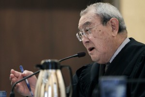 Judge Wallace Tashima speaks during arguments in February's hearing on the constitutionality of 'Prop 8', California's constitutional ban on gay marriage.