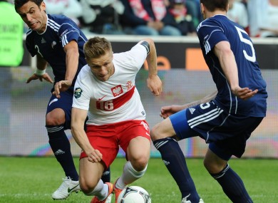 Poland's Jakub Blaszcykowski in action.