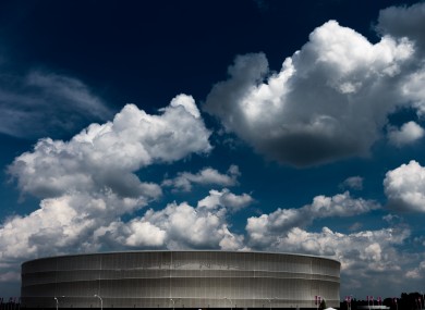 Wroclaw's Municipal Stadium, where the Czech Republic beat Greece 2-1 last night.