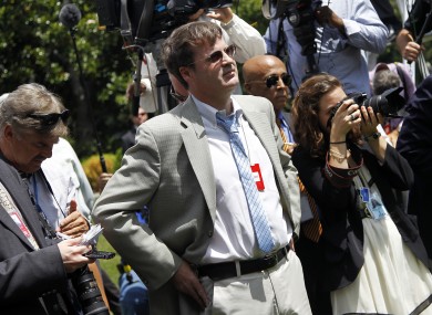 Neil Munro pictured in the White House Rose Garden this afternoon.
