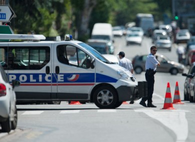 Police at the scene in Toulouse.