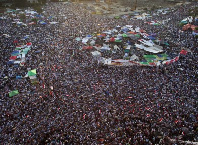 Supporters of Mohammed Morsi in Tahrir Square