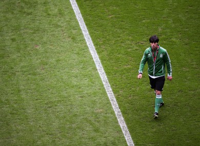Jogi Loew at training this afternoon.