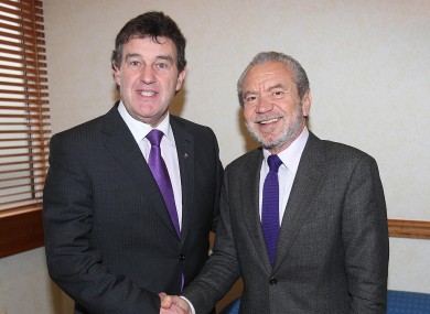 Bill Cullen with British 'The Apprentice' star and businessman Alan Sugar