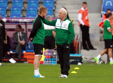 Trap with Damien Duff today.