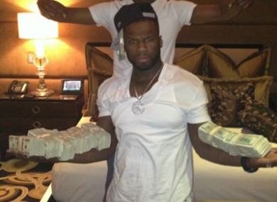 Fiddy and Floyd 'Money' Mayweather in Vegas.