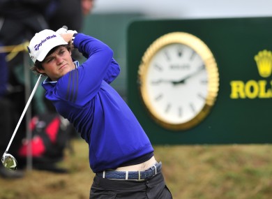 Alan Dunbar tees off at Royal Lytham and St Anne's.
