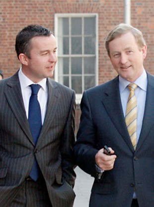 Brian Hayes with Enda Kenny (File photo)