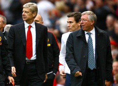 Arsene Wenger and Alex Ferguson.