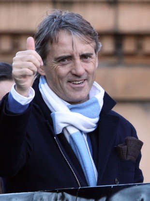 Mancini helped City win the Premier League last season.