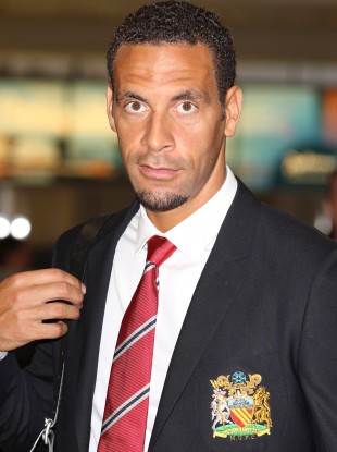 Rio Ferdinand flying out for Durban yesterday.