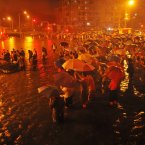 Rescuers search for missing people (Photo by ChinaFotoPress)