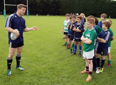 Brian O'Driscoll holds a personal rugby academy at Wanderers FC.