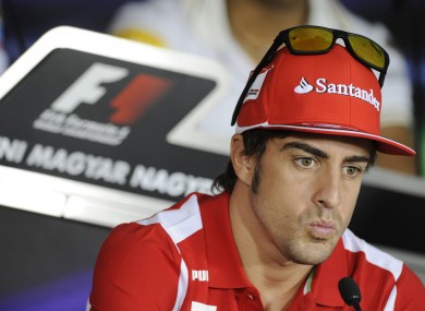 Ferrari's Fernando Alonso leads the way going into Sunday's Hungarian Grand Prix.