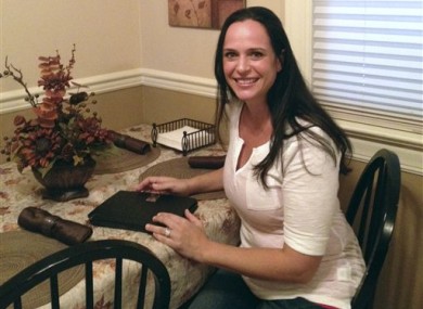 Maryann Sahoury at her home in Wood Ridge, New Jersey yesterday.