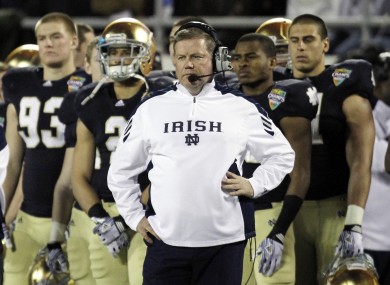 Notre Dame Head Coach Brian Kelly will be hoping his side can come out on top in the Emerald Isle Classic.