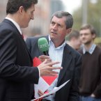 Grilling Eamon Ryan in 2008. Photo:Leon Farrell Photocall Ireland