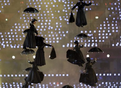 Dozens of Mary Poppins characters during the Games' opening ceremony.