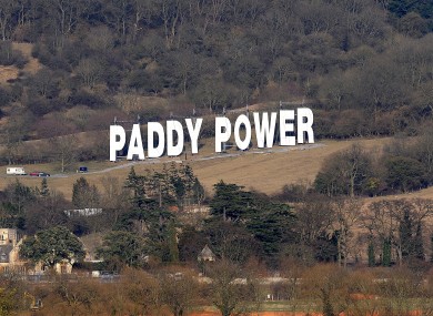 A sign erected in a field beside the Cheltenham race course in 2010.