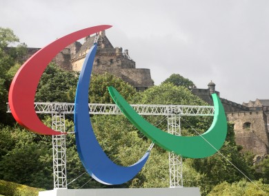 The Agitos, the symbol for the Paralympic Games.