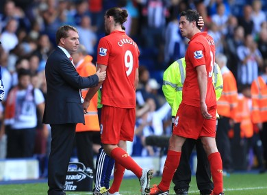 Rodgers at the final whistle today.