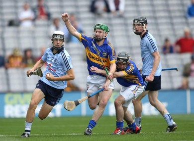 Dublin's Eoghan O'Donnell is chased by Tipperary's Jack Shelly.