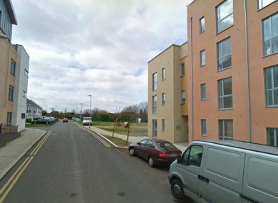 A view down the length of Grange Lodge Avenue in Clongriffin where a man has been shot dead and another man shot in the leg.