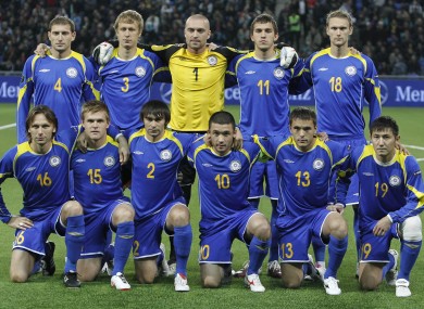 The Republic of Ireland begin their qualification campaign for the 2014 World Cup against Kazakhstan (pictured) tomorrow night.