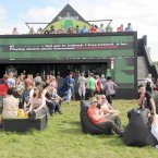 Fans relax and soak up the rays Photo: Laura Hutton/Photocall Ireland