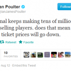 Ian Poulter is just as tight as Arsene Wenger.