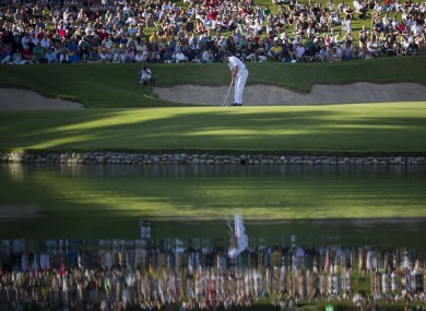 Sergio Garcia on the 17th green last year.