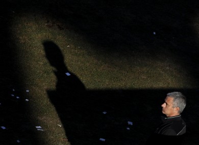 Real Madrid's coach Jose Mourinho last night.
