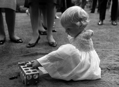 Phillipa Bradbourne, who was born without arms as a result of thalidomide, pictured in London in 1963.