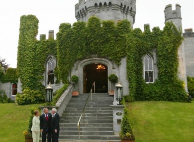 Bertie Ahern with George Bush outside Dromoland Castle in 2004.