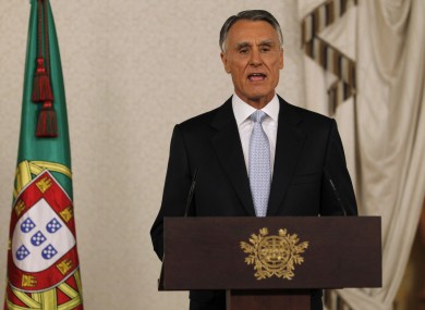 Portugese President Anibal Cavaco Silva.