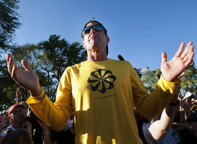 Lance Armstrong prior to a run in Montreal in August.